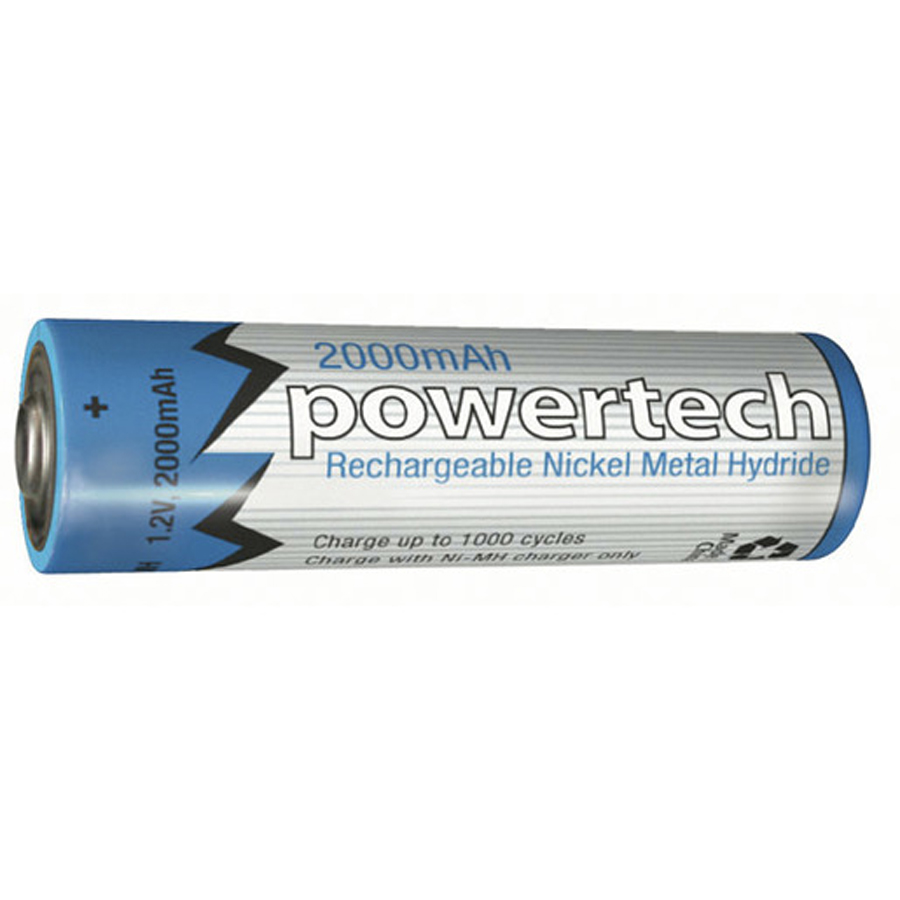 1.2V AA 2000mAh Rechargeable Ni-MH Battery - Nipple 