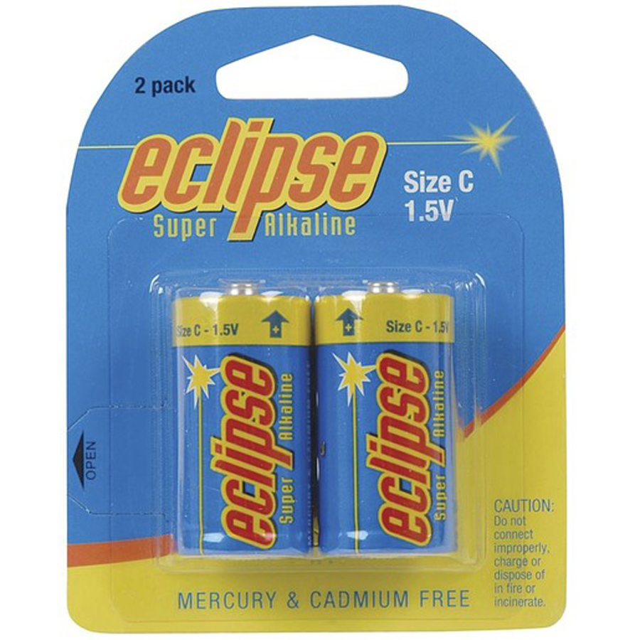 Eclipse Size C Alkaline Batteries - Pack of 2 