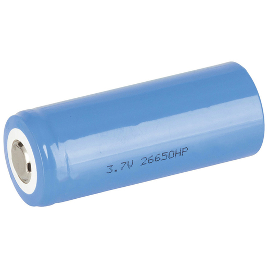 26650 Rechargeable Li-Ion Battery 5000mAh 3.7V Nipple 