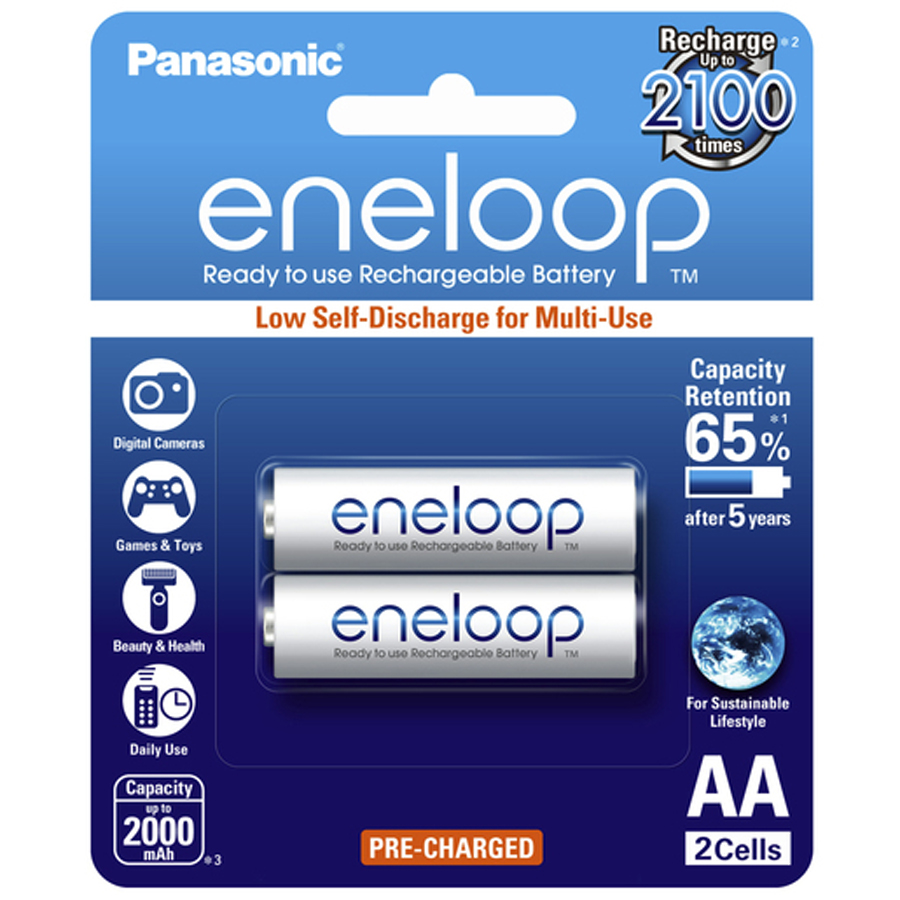 Panasonic Eneloop Ni-MH 1.2V 2000mAH - AA 2 Pack 