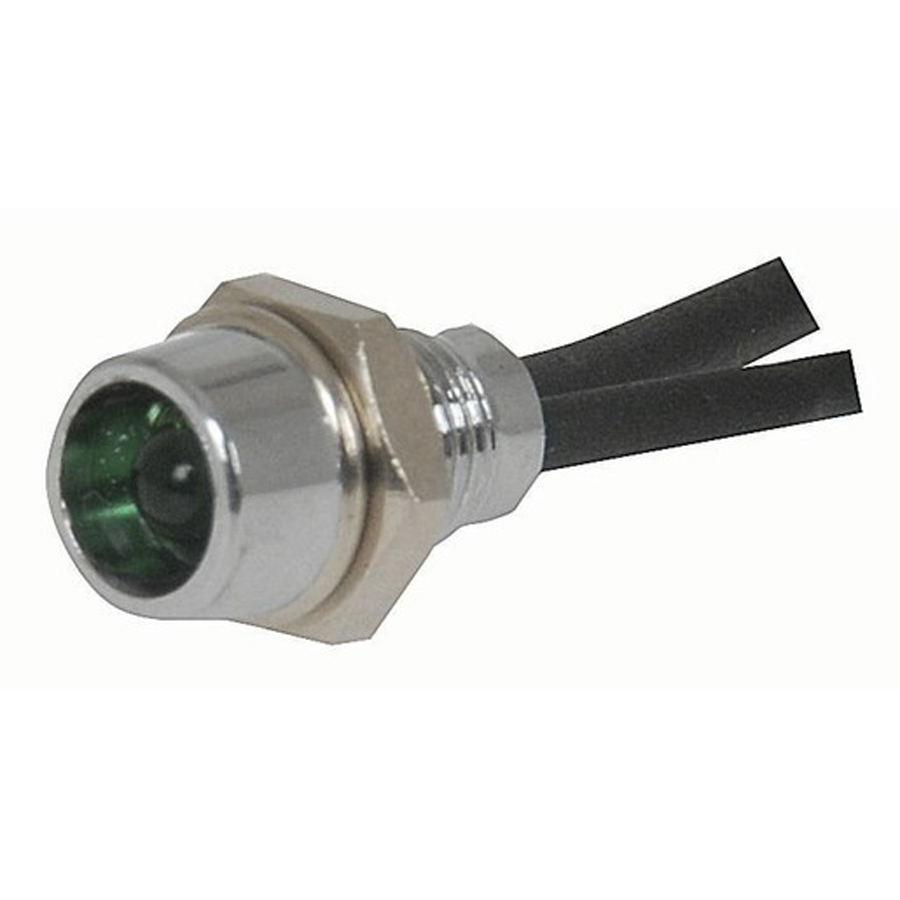 12V Mini Chrome Bezel - Green 