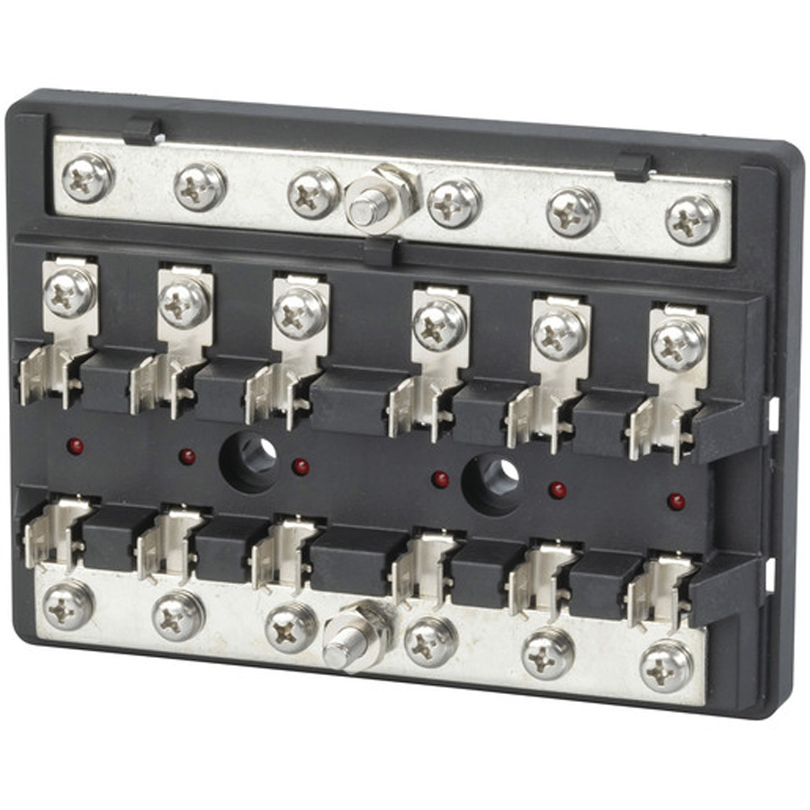 6-Way 3AG Fuse Block with Blown Indicators 