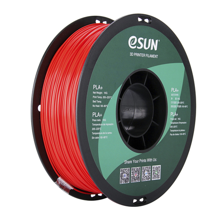 1.75mm Red eSUN PLA+ Filament 1kg Roll 