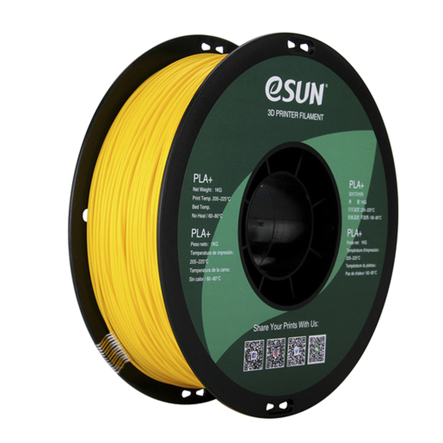 1.75mm Yellow eSUN PLA+ Filament 1kg Roll 