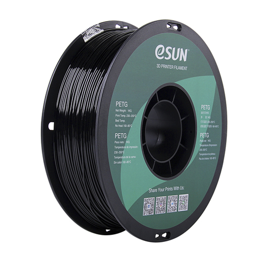 1.75mm Black eSUN PETG Filament 1kg Roll 