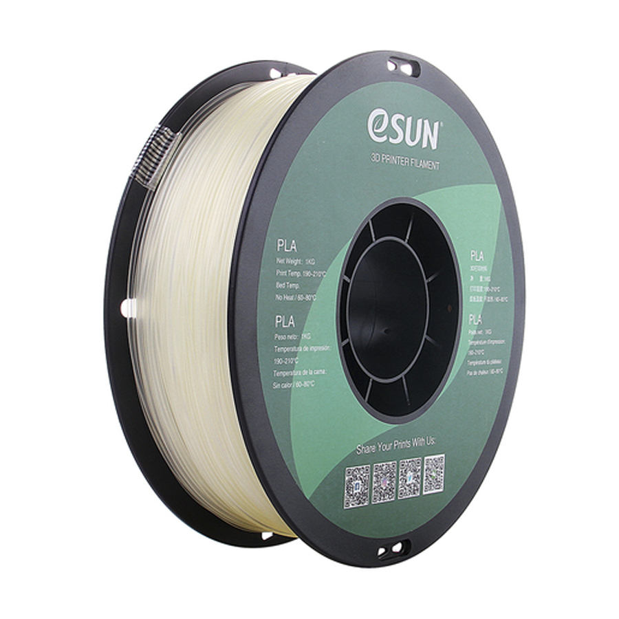 1.75mm Clear eSUN PLA+ Filament 1kg Roll 