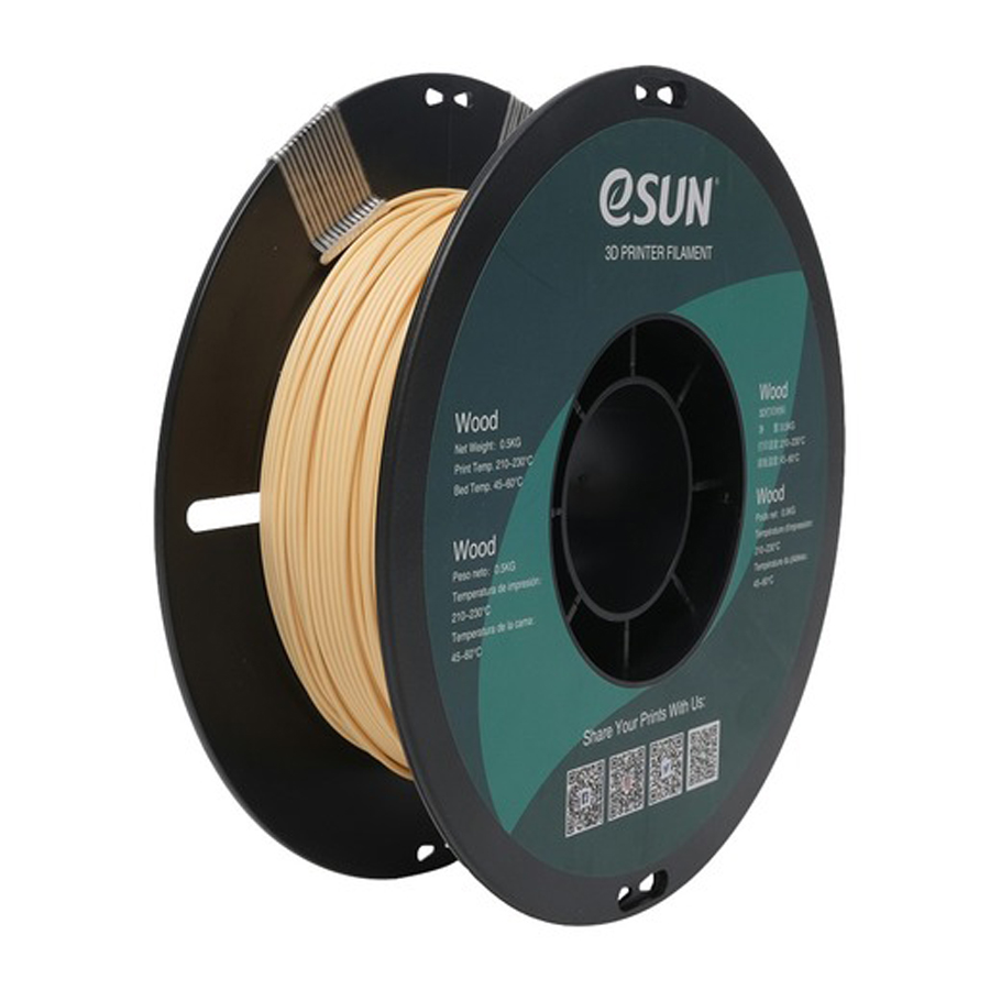 1.75mm Wood eSUN PLA Filament 500g Roll 