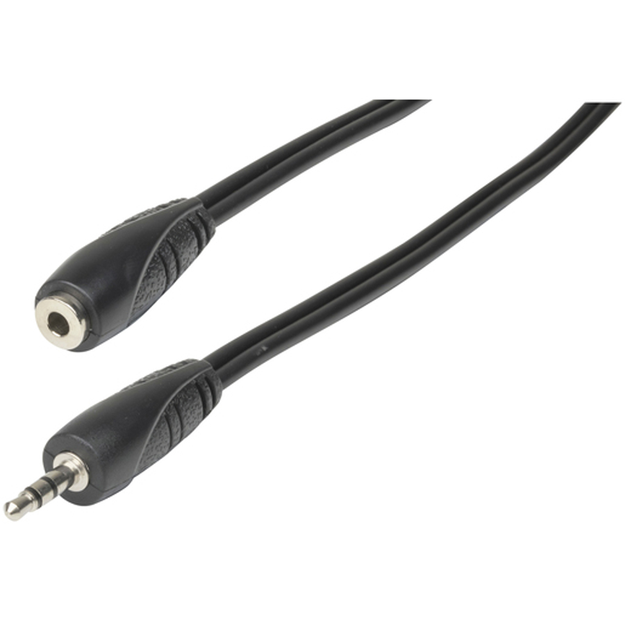3.5mm Stereo Plug to 3.5mm Stereo Socket Audio Cable - 3m 