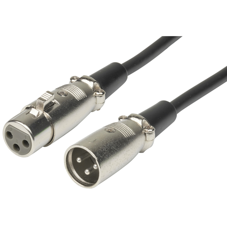 3 Pin XLR Type Extension Cables - 2m 