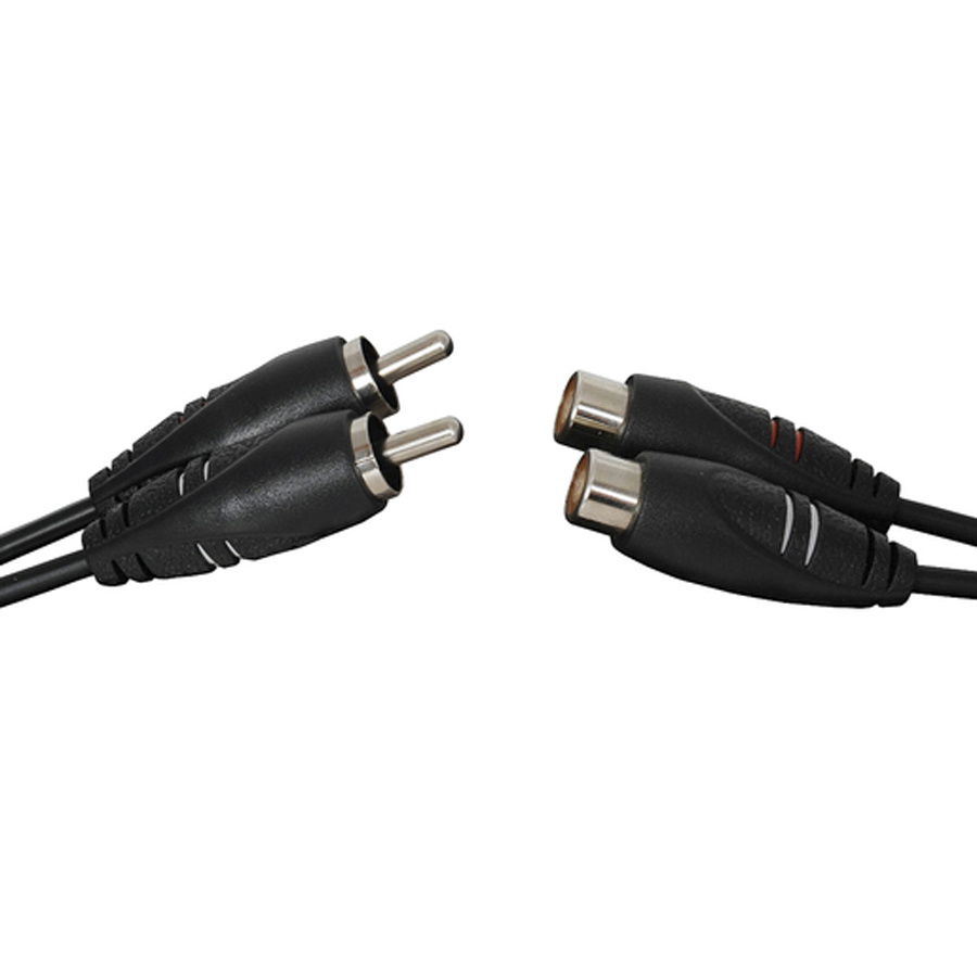 2 x RCA Plugs to 2 x RCA Sockets - 5m 