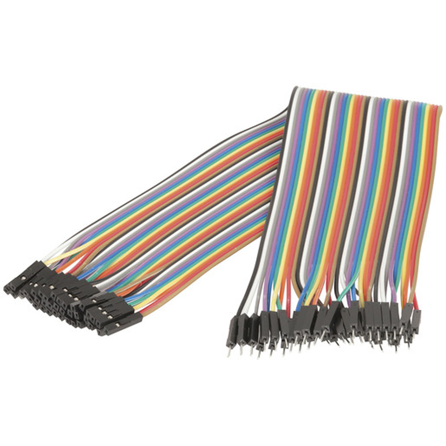 150mm Plug to Socket Jumper Leads - 40 Pieces 