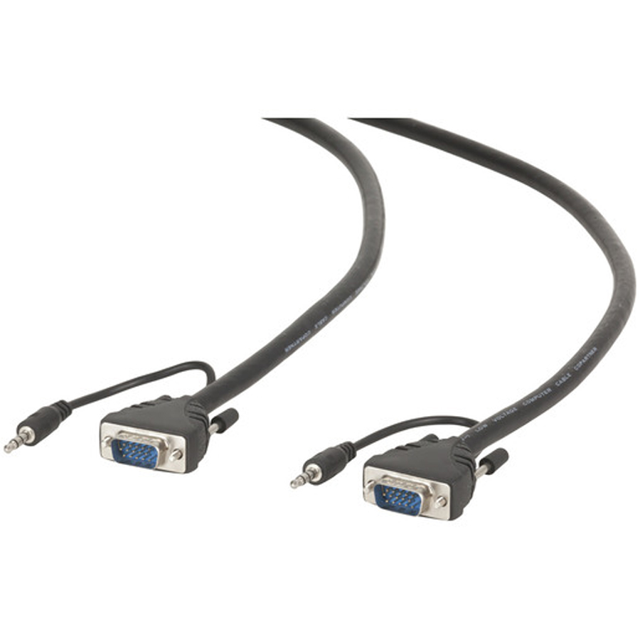 VGA Monitor Cable with 3.5mm Audio 1.8m 