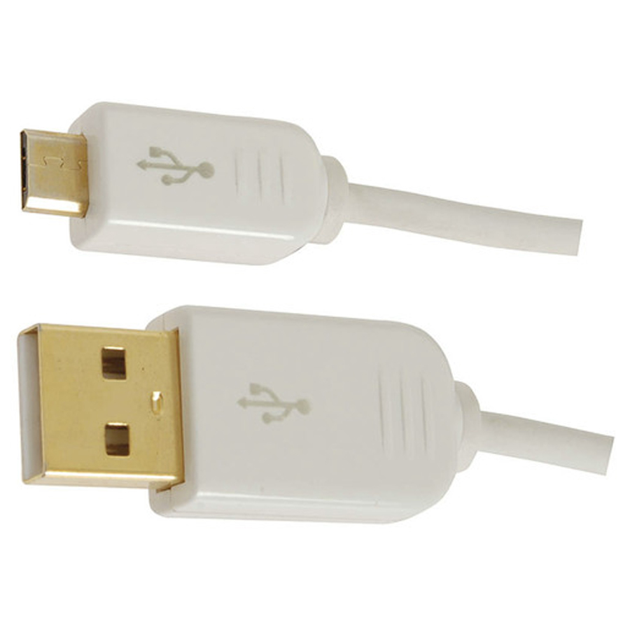 USB A Male to USB-Micro B Male Cable - 2m 
