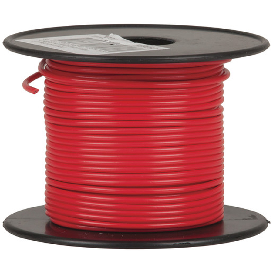 Red Light Duty Hook-up Wire - 25m. 