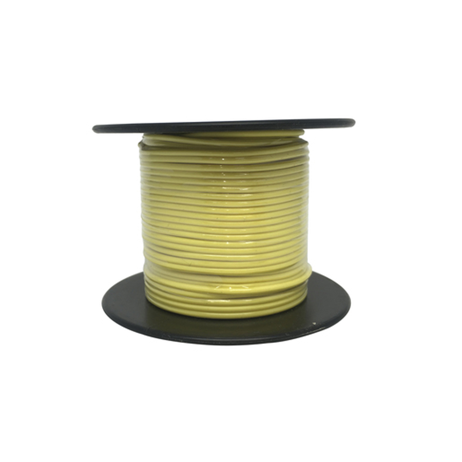 Yellow Light Duty Hook-up Wire - 25m 