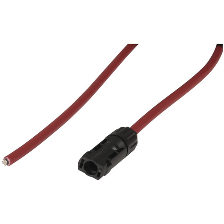 2m Premade PV Power Cable with MC4 Style Socket to Bare End 