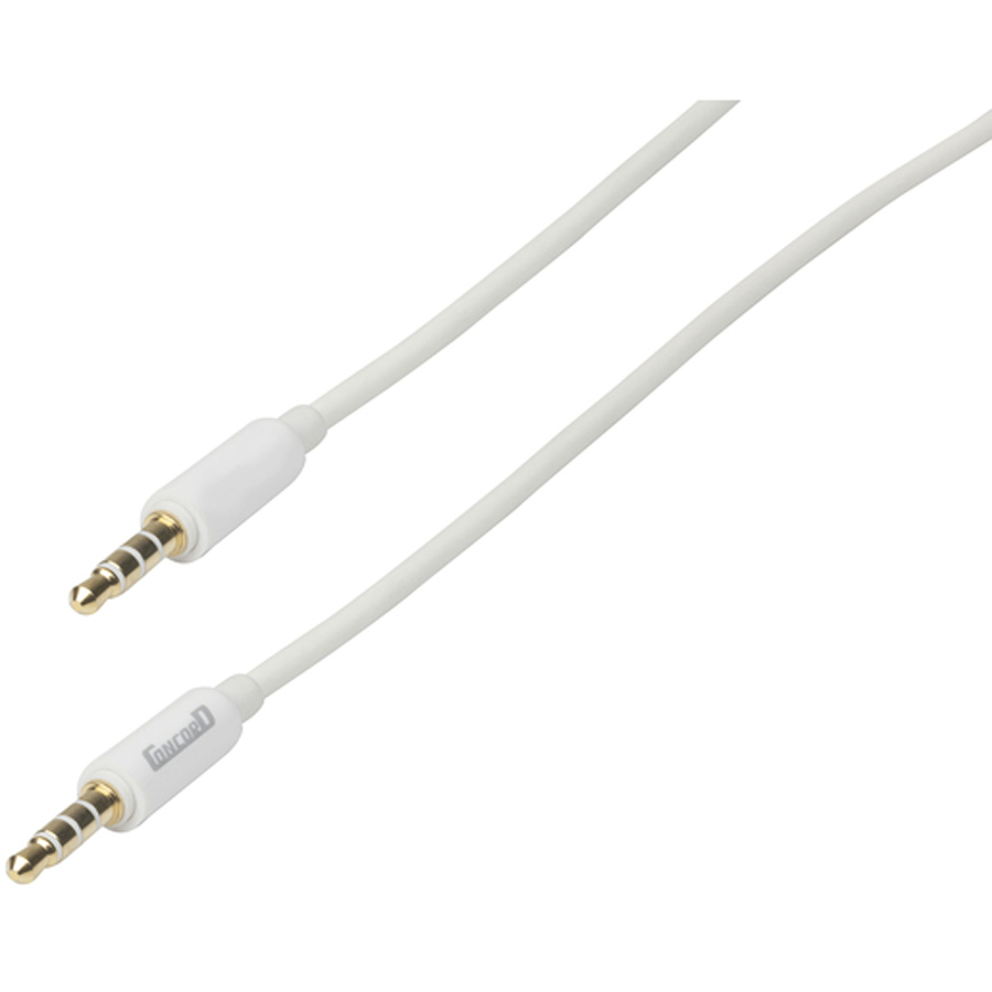 3.5mm 4 Pole Plug to 3.5mm 4 Pole Plug AV Cable - 2m 