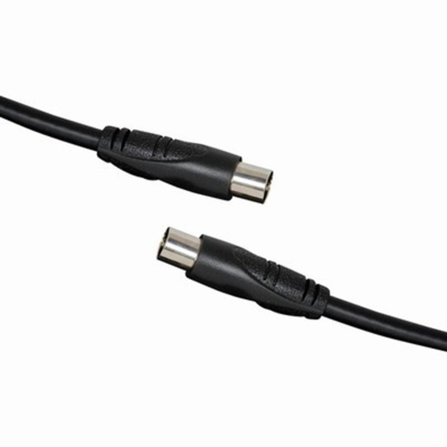 TV Coaxial Plug to TV Coaxial Plug - 5m Black 