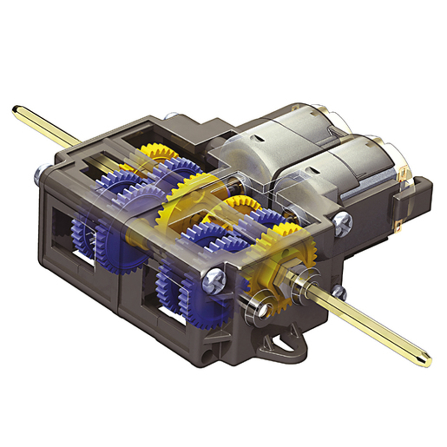 Double Motor Independent 4 Speed Gearbox  Axle Assembly 