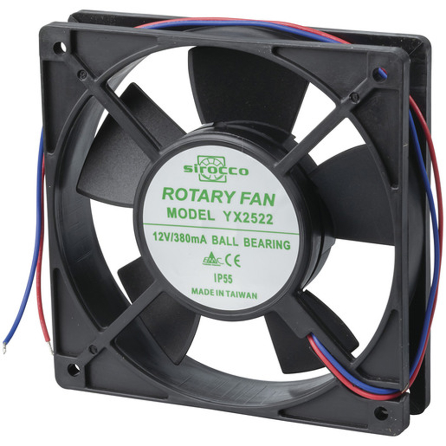 IP55 Rated 120mm 12V DC Ball Bearing Fan 