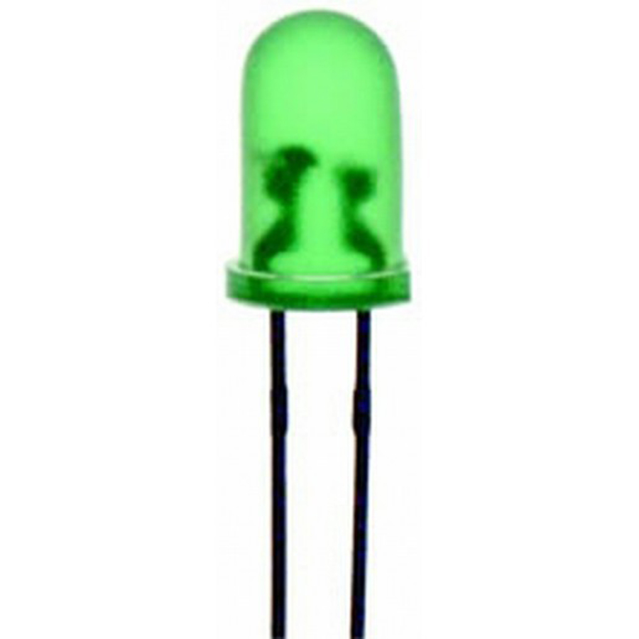 Green 5mm LED Flashing 35mcd Round Diffused 