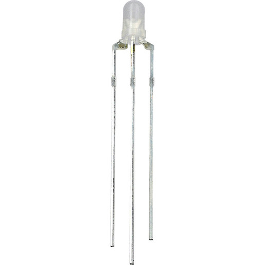 Tricolour RedGreenOrange 3mm LED 4.56mcd Round Diffused 