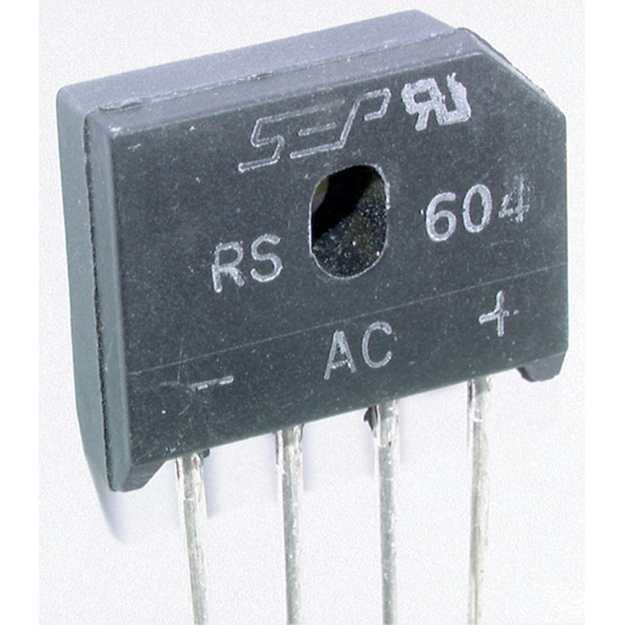 6A 400V Inline Bridge Rectifier 